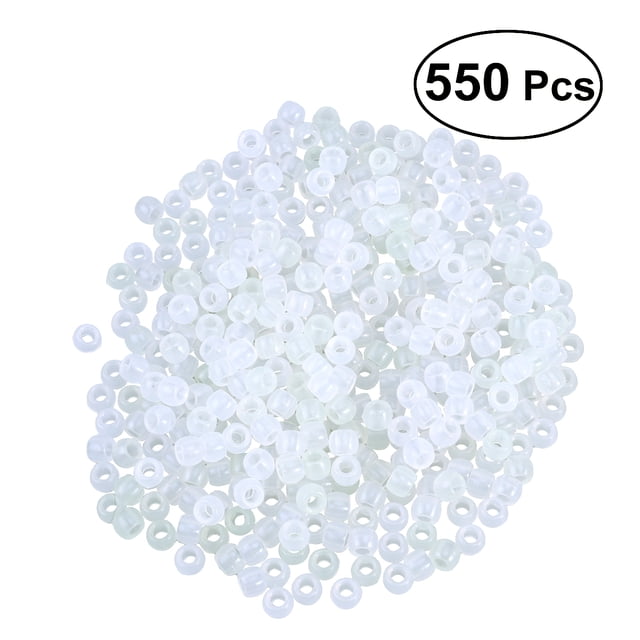 EeaseCA 550Pcs UV Beads Multi Color Changing Reactive Plastic Beads Glows in the Dark Clear Beads Color Magically Changing UV Reactive Pony Beads for Jewelry Making
