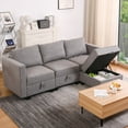 thumbnail image 2 of Small Sectional Sofa with Modular Design & Storage - Dark Grey, 2 of 11