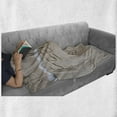 thumbnail image 6 of Saying Soft Flannel Fleece Throw Blanket, Positive Message Written on a Sandy Beach Summer Vacation Seaside Picture, Cozy Plush for Indoor and Outdoor Use, 50" x 60", Pale Taupe White, by Ambesonne, 6 of 6