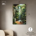 thumbnail image 5 of Waterfall Bathroom Canvas Jungle Bathroom Art by Art Remedy, Gallery Wrapped, 30" x 45", 5 of 7