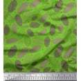 thumbnail image 1 of Soimoi Green Georgette Viscose Fabric Fruits Print Fabric by Yard 42 Inch Wide, 1 of 3