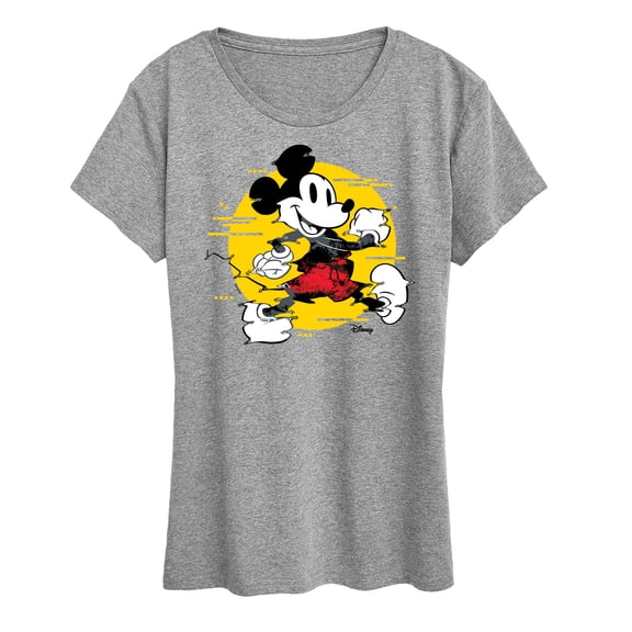 Disney - Mickey & Friends - Mickey Mouse - Spotlight Glitch - Women's Short Sleeve Graphic T-Shirt