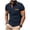 Navy-short sleeve, variant on YFNNUP Big and Tall Golf Top for Mens Lapel Short Sleeve Shirt Casual Work Shirts Stretch Slim Fit Shirt with Pocket Army Green XXXXL