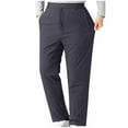 thumbnail image 2 of Men's Classic Fit Winter Warm Sherpa Lined Thermal Elastic Waist Casual Pants Long Pants Gray, 2 of 9