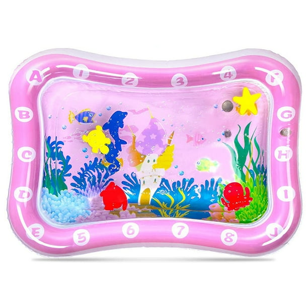 Reastar Tapete de agua para bebé, tapete de juego acuático para bebé con 2 cintas de parche de reparación, tapete inflable para bebé, juguete para bebé, juguete sensorial para entrenamiento de desarrollo de niños pequeños (rosa) Zhivalor OTTO-LXX-0016