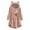 Pink, variant on Fesfesfes Women Hooded Casual Printing Cat Ears Plush Buttons Long Sleeved Hooded Plush Coat Top Plus Size $10
