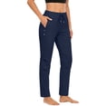 thumbnail image 2 of Oksale Travel Pants for Women On Plane Plus Size Golf Pants with Zipper Pockets Casual Drawstring Elastic Waisted Pants Active Outdoor, 2 of 9