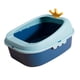 thumbnail image 5 of Inodoro para gatos y gatitos con tapa abierta, bandeja de arena para mascotas, arenero para gatos azul, 5 of 8