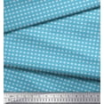 thumbnail image 3 of Soimoi Blue Cotton Voile Fabric Baubles Christmas Print Fabric by the Yard 42 Inch Wide, 3 of 3