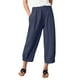 thumbnail image 1 of Pantalones de pierna ancha para mujer, elásticos, de cintura alta, holgados, de color puro, informales, para mujer, pantalones noveno con bolsillos para viajes, Fitness, azul marino M, 1 of 6