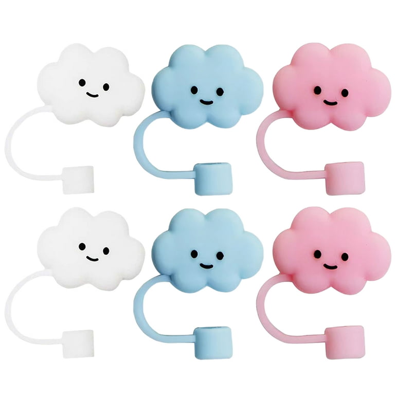 4Pcs Silicone Straw Covers Cap, Straw Tips Cover Straw Covers Cap for  Reusable Straws Cloud Shape Straw Protector. The Clouds, Rainbow,  Strawberry