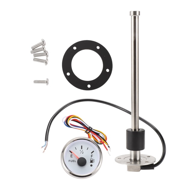 Kit de Unidad de Envío de Combustible y Medidor Unique Bargains Longitud 241mm Unidad de Envío de Combustible para Barcos Unidad de Envío de Combustible Marino Tono Plateado 1 Juego 0-190 Ohm