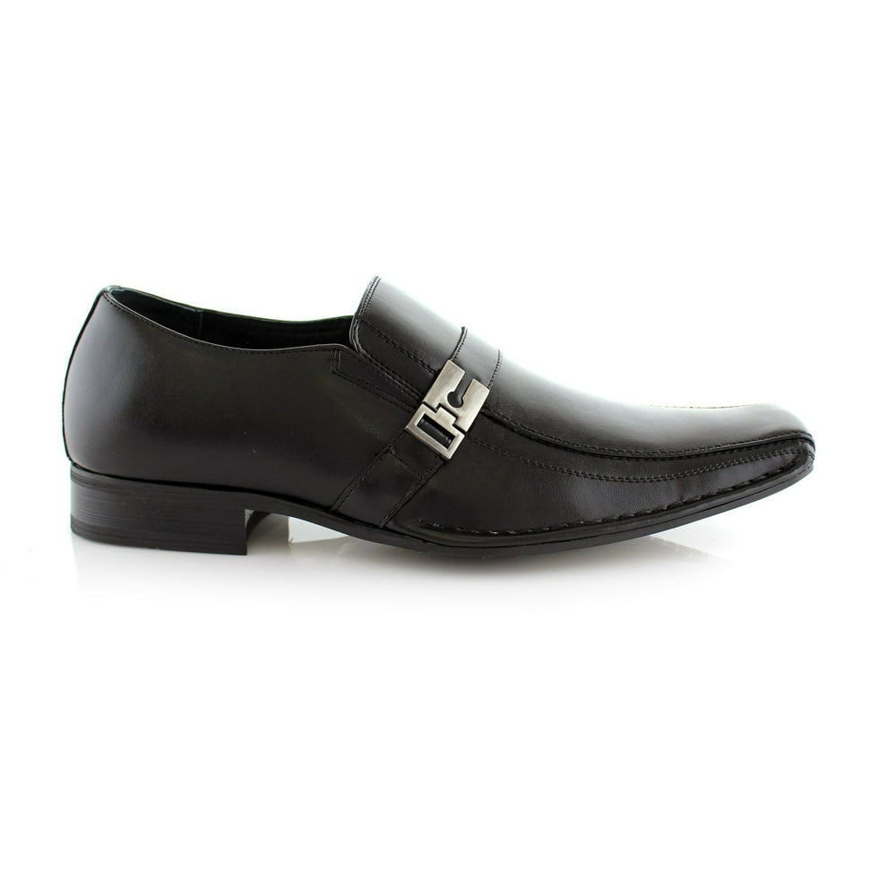 Delli Aldo - Black Single Monk Classic Square Toe Man Shoes Formal ...