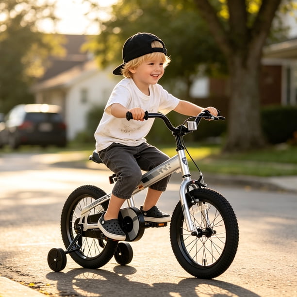 Kids Bike with Training Wheels - Bike lighting for ecommerce