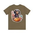 thumbnail image 2 of Autumn Pup: Dachshund & Pumpkins Tee - Unisex Jersey Short Sleeve Tee, 2 of 4