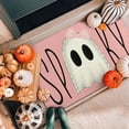 thumbnail image 5 of Halloween Door Mat,Spooky Ghost Pink Outdoor Mats for Front Door,Halloween Indoor Entrance Non-Slip Doormat,Halloween Entryway Welcome Rubber Mats for Front Porch Decor 30" x 17", 5 of 6