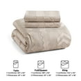 thumbnail image 4 of Peace Nest 2-Piece All Season Clipped Jacquard Down Alternative Comforter Set, Beige, Twin, 4 of 7