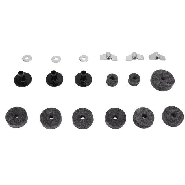 Drum Kit Non Slip Felt Pad Set Wing Nuts Stand Sleeves Cymbal Washers Replacement Accessories