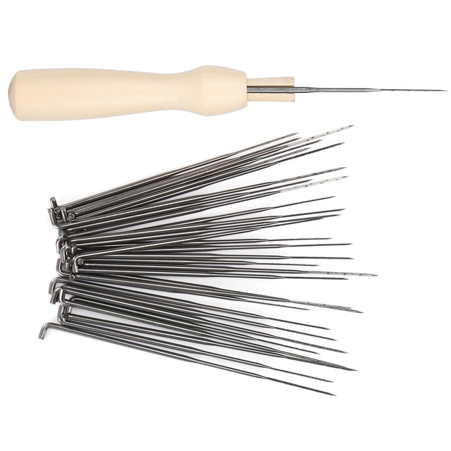 Kit de Herramientas de Fieltro de Lana, Suministros de Fieltro de Aguja de Madera Agujas de Fieltro de Diy Alfilador de Lana para Hacer Patrones de Fieltro para Mosaicos y
