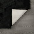 thumbnail image 7 of 5x7 Feet Ultra Soft Faux Fur Sheepskin Area Rug, 3.5-inch Thick Modern Indoor Fluffy Shaggy Rug for Bedroom, Livingroom and Dorm Decorative, High Pile Non-Slip Carpet, Black, 7 of 7
