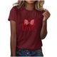 thumbnail image 3 of RKSTN Valentines Gift Valentine Shirts for Women Oversized Crewneck Valentine's Day Graphic Print Short Sleeve T Shirts Pullover Top Womens Casual Round Neck Plus Size Loose Comfy Summer Tee Shirts, 3 of 6
