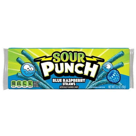 Sour Punch Blue Raspberry Straws Share Size 91g