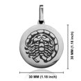 thumbnail image 2 of Stainless Steel Scorpio Zodiac (Scorpion) Round Medallion Pendant Necklace, 2 of 3