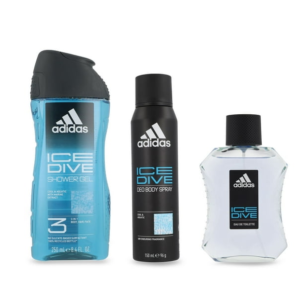 Set Adidas Ice Dive 3Pzs Adidas fragancia Aromática Especiada para Hombres
