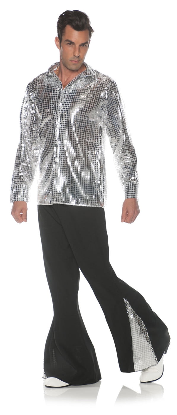 Disco Fever Mens Adult 70S Disco Dude Silver Halloween Costume-Xxl ...