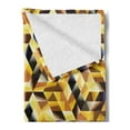 thumbnail image 2 of Abstract Soft Flannel Fleece Blanket, Cubes and Blocks Form Abstract Style Geometric Digital Graphic Art Pattern, Cozy Plush for Indoor and Outdoor Use, 50" x 70", Black Yellow Brown, by Ambesonne, 2 of 5