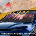 thumbnail image 6 of Xixirimido Car Windshield Sun Shade Car Sun Visor Block UV Rays Foldable Automotive Windshield Sunshades Front Window Sun Blocker Keep Your Vehicle Cool, Forest Starry Night Pink, 6 of 8