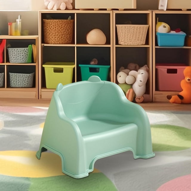Taburete pequeño Perfecl Con respaldo para niños sala de juegos cocina apartamento Verde