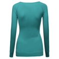 thumbnail image 2 of FashionOutfit Women's Basic Solid Round Neck Long Sleeves Sweatshirt, 2 of 3