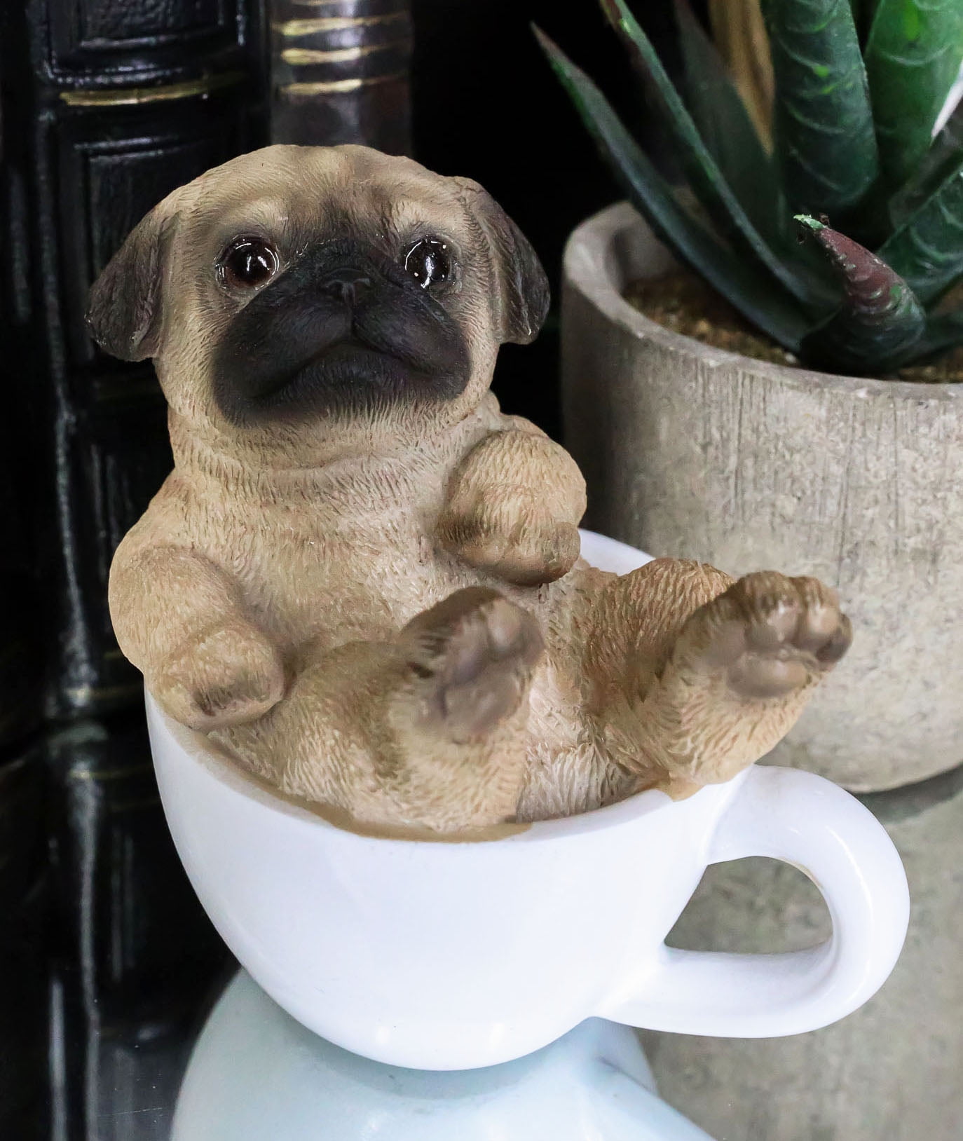 Details about   Terrier in cup Puppy Dog Teacup series Pet Pal Mini Figurine home Statue 