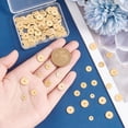 thumbnail image 6 of 120PCS 18k Gold Plated Disc Spacer Beads 6/8/10mm Flat Round Loose Beads Brass Heishi Beads Long-Lasting Beads for DIY Bracelet Necklace Earrings Summer Jewelry Craft Making Gold, 6 of 6