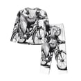 thumbnail image 1 of Balery Capybara Riding Bicycle Conjunto de Pijama con Estampado para Mujer, Conjunto de Dos Piezas con Manga Larga, Ropa de Dormir Suave con Bolsillos, Pijamas Cómodos-Large, 1 of 7