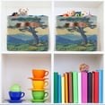thumbnail image 6 of Yayeee 2 Pack Canvas Storage Basket with Handles for Shelves Fabric Bins Closet Organizer, Retro Mountain, 6 of 8