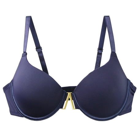 KIHOUT Women s Plus Size D Cup Wired Bra - Metal Buckle Gathered Seamless T-Shirt Bra Solid Color Everyday Lingerie with Thin Molded Cups (S-3XL)