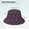 thumbnail image 3 of Bingfone Skull mushroom rainbow color Bucket Hat for Men Women,Packable Reversible Printed Sun Hats,Fisherman Outdoor Travel Hiking Beach Caps, 3 of 7