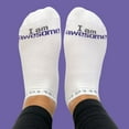 thumbnail image 2 of I am Awesome - White Low-Cut Socks, 2 of 4