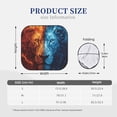 thumbnail image 3 of JUNZAN Red And Blue Fire Lion Pattern Car Windshield Sun Shade | Reflective Sunshade | Foldable 2-Piece Sun Shield Protect Your Car | Fits Sedans, SUVs, Hatchbacks-Small, 3 of 6