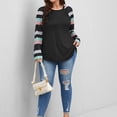 thumbnail image 4 of Plus Size Sweatshirt for Womens Long Sleeve T Shirts Color Block Crewneck Fall Tunic Tops Fitted Shirts Casual Basic Tee, 4 of 4