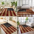 thumbnail image 4 of Large Area Rugs 5'x8', Vintage American Flag Carpet Runner Indoor Outdoor Rugs Home Decor Aesthetic, Farmhouse Shabby Retro Red Blue Non Slip Mats Washable Accent Rug for Living Room Bedroom, 4 of 8