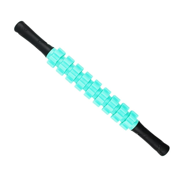 Rodillo de masaje para pantorrillas, herramienta de masaje de fascia de mano, tejido profundo para espalda, muslos, Verde