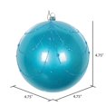 thumbnail image 2 of Vickerman MT194612D 4.75 in. Turquoise Candy Curtain Ornament - 4 per Bag, 2 of 3