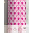 thumbnail image 6 of Valentine Sheer Curtains 96 Inch Length 2 Panels Set for Living Room/Bedroom, Pink Love Heart Farmhouse Plaid Semi Curtain Sheers Drapes Rod Pocket Curtains Window Treatment Set 52''x96''x2, 6 of 7