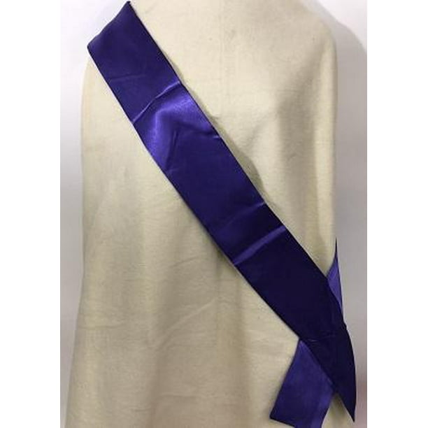 Purple Satin Sash 33" x 4" (Each)