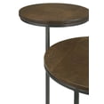 thumbnail image 6 of Yael Round Mango Wood Accent Side Table Natural and Gunmetal, 6 of 7