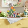 thumbnail image 4 of HongHeng Easter Wooden Table Sign Decoration Spring Freestanding Wood Tabletop Centerpiece Signs Retro Happy Easter Eggs Bunny for Home Table Tiered Tray Party Decor, 4 of 6