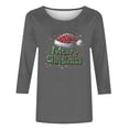 thumbnail image 5 of Weiqiqre Tops for Women Trendy Santa Claus Xmas Shirts Long Sleeve Fuzzy Fleece Holiday Top, 5 of 5